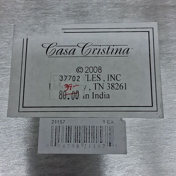 Elegant Silver and Black faux leather crocodile print insert Casa Cristina Tray. - Picture 5 of 8